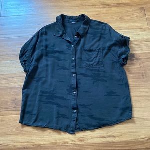 Military print rayon shirt